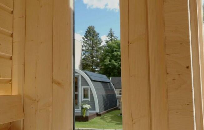 SAUNA fińska ogrodowa kwadro zewnętrzna LUNA 2,3 X 2,6 M