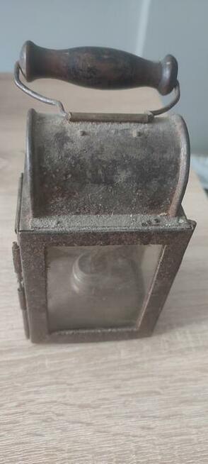 Ładna stara lampa kolejowa sygnowana