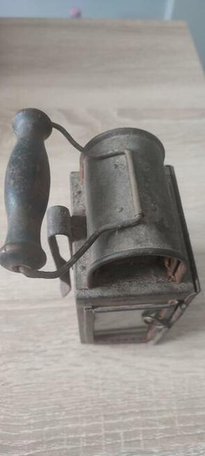 Ładna stara lampa kolejowa sygnowana