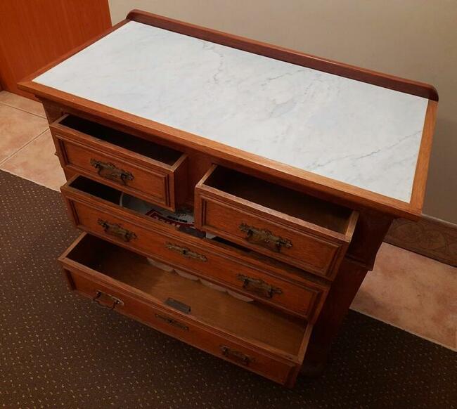 Komoda blat kamienny antyk