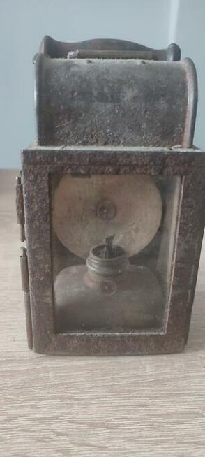 Ładna stara lampa kolejowa sygnowana