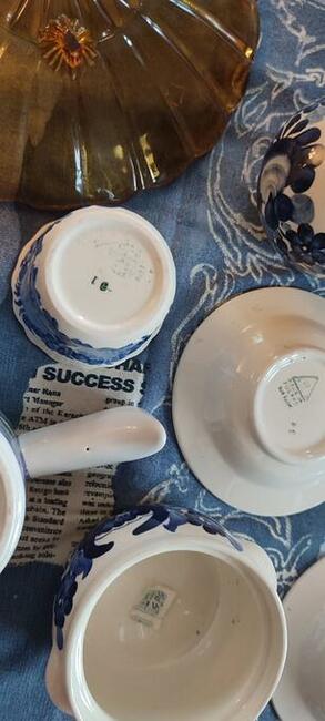 Piękna porcelana Fajans komplet nowa i Lalka PRL całość