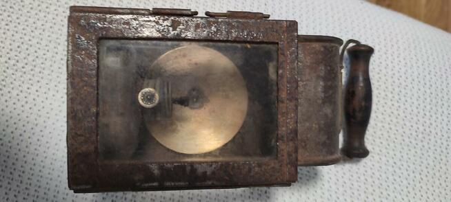 Ładna stara lampa kolejowa sygnowana