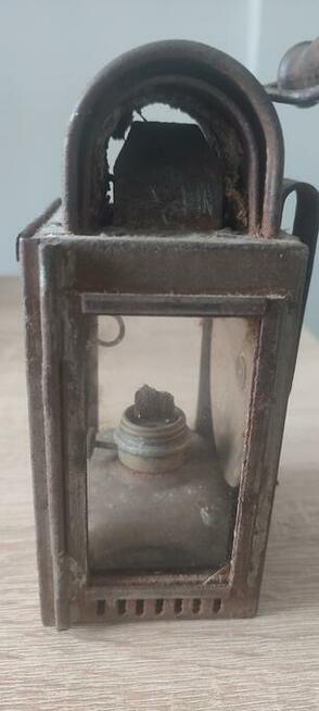 Ładna stara lampa kolejowa sygnowana