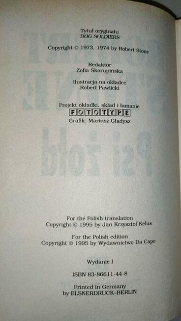 „Psi żołd” Robert Stone + GRATIS książka