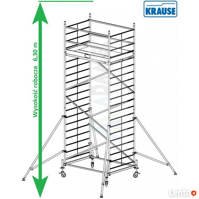 ADAMEK. Rusztowanie aluminiowe jezdne, przejezdne. WYNAJEM
