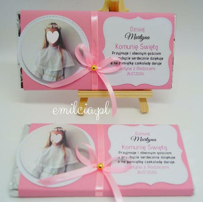 Podziękowanie dla Gości z okazji I Komunii Św. - Czekolada