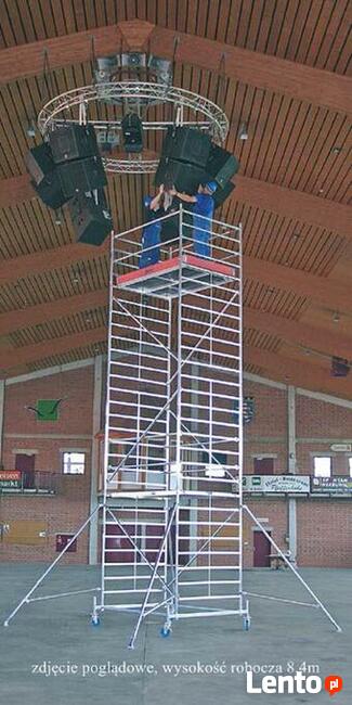 ADAMEK. Rusztowanie aluminiowe jezdne, przejezdne. WYNAJEM
