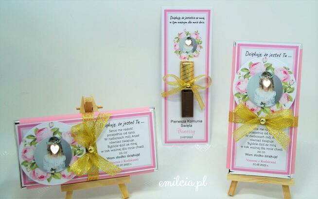 Podziękowanie dla Gości z okazji I Komunii Św. - Czekolada