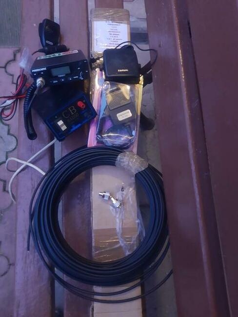 Zestaw stacja bazowa CB radio President antena 5/8 zasilacz