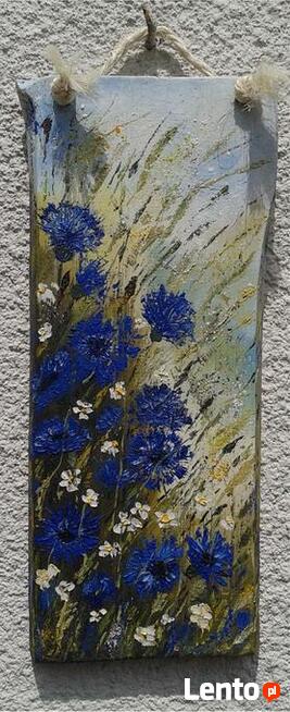 Kwiaty w wazonie obraz na desce sosnowej