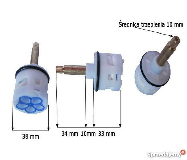 GŁOWICA PRZEŁĄCZNIKA 5-FUNKCJI do kabin i paneli prysznicow.