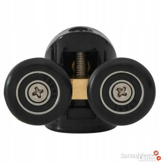 Aqua-Tek BLACK PODWÓJNE ROLKI DO KABINY PRYSZNICOWEJ kpl. 8