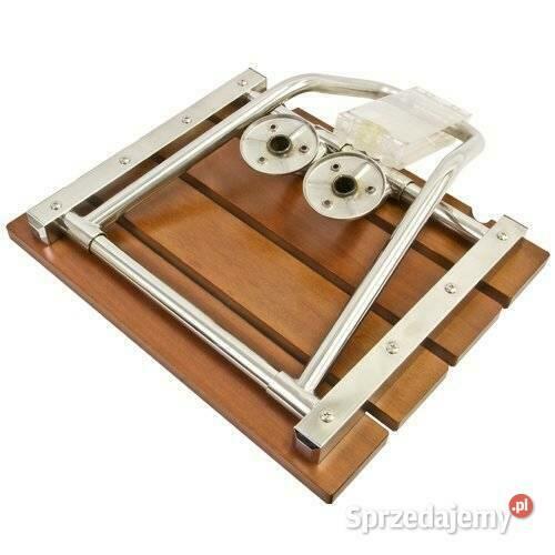 SIEDZISKO PRYSZNICOWE SKŁADANE / DREWNIANE do 160 kg