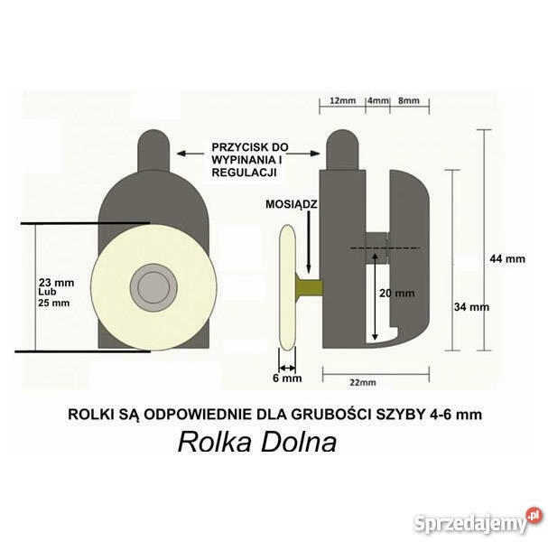 Rolki do kabin prysznicowych