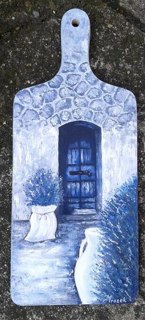 Kwiaty w wazonie obraz na desce sosnowej