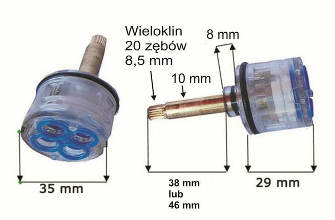 Przełącznik funkcji 4 f głowica do kabin z hydromasażem