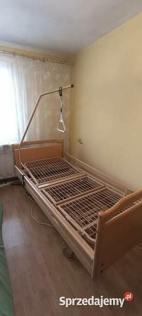 Łóżko rehabilitacyjne elektryczne szpitalne + materac dobry