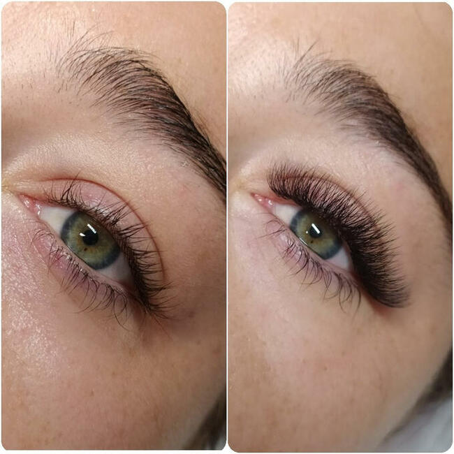 Stylizacja rzęs. Studio Manufaktura Piękna Oświęcim.