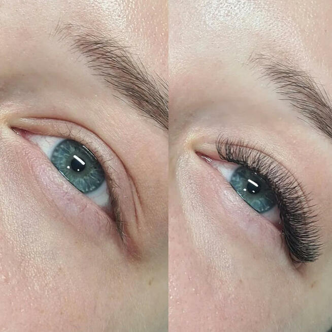 Stylizacja rzęs. Studio Manufaktura Piękna Oświęcim.