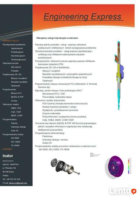 Automatyka, przemysłowa serwis, naprawa, projektowanie