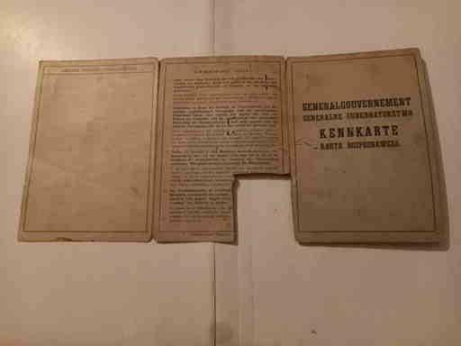 Kennkarta - Karta Rozpoznawcza 1943r. Oryginał ze zdjęciem.