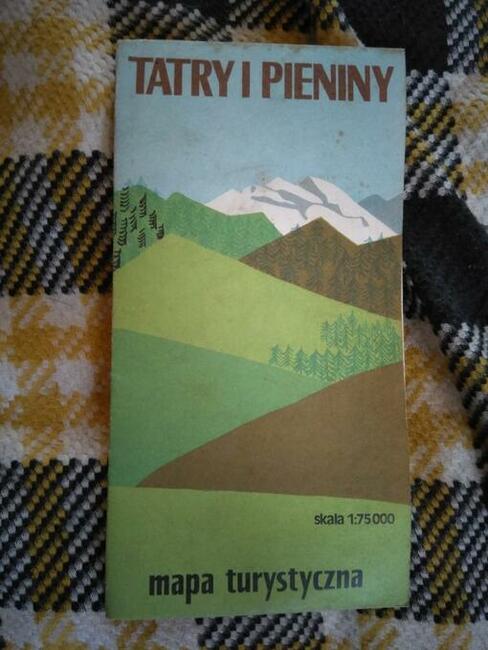 Stara mapa turystyczna Tatry i Pieniny