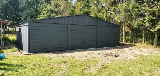 Garaż Premium ciemny orzech blaszak schowek budowlany wiata