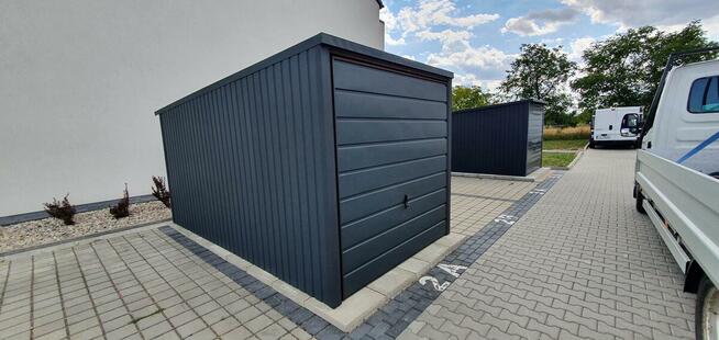 Garaż Premium ciemny orzech blaszak schowek budowlany wiata