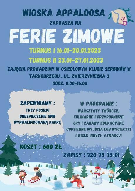 Ferie 2023 -Wioska Appaloosa zaprasza