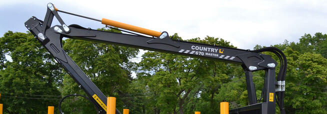 Dźwig 6,7m do drewna Żuraw z TUZ BIOMASA Rębak Przyczepa Leś