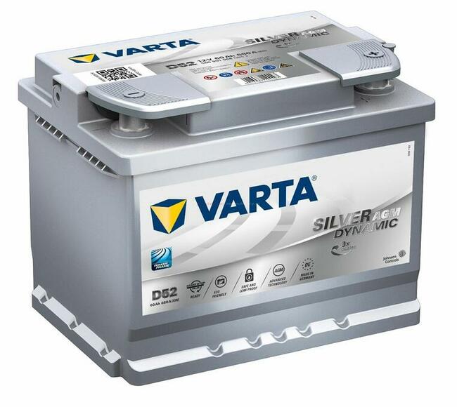 Akumulator VARTA Silver AGM D52 60Ah 680A Darmowa wymiana !
