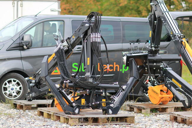 Dźwig 6,7m do drewna Żuraw z TUZ BIOMASA Rębak Przyczepa Leś