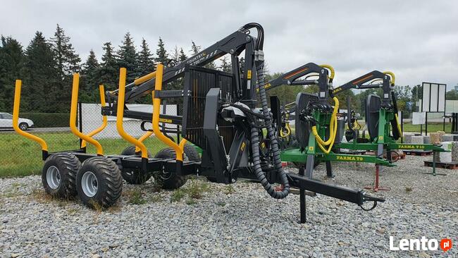 Dźwig 6,7m do drewna Żuraw z TUZ BIOMASA Rębak Przyczepa Leś