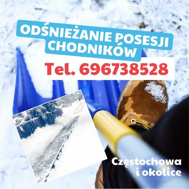 Odśnieżanie RĘCZNE - posesji, chodników, parkingów podjazdów