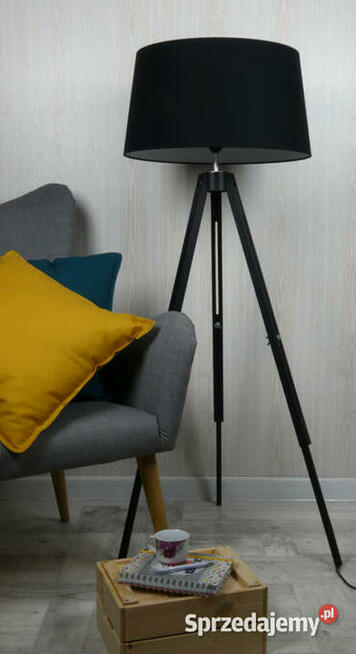 Lampa podłogowa JUNGATORP skandynawski drewno regulowany