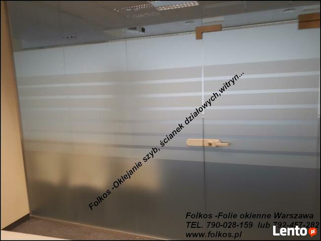 Oklejanie biur Warszawa -folie na ścianki działowe, witryny.