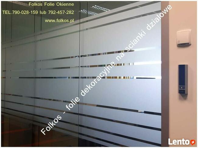 Oklejanie biur Warszawa -folie na ścianki działowe, witryny.