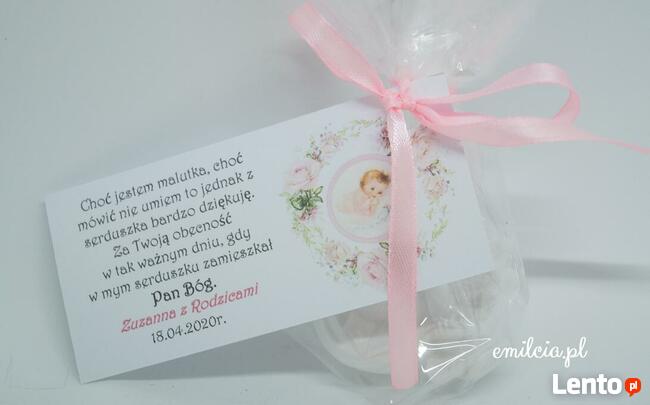 Aniołki jako podziękowanie dla gości z okazji Chrztu Św.