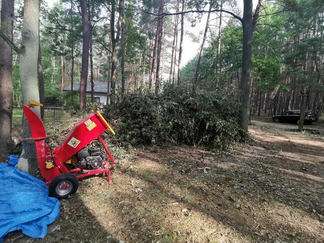 Zrebkowanie, mielenie gałęzi, rębak, porządkowanie działek