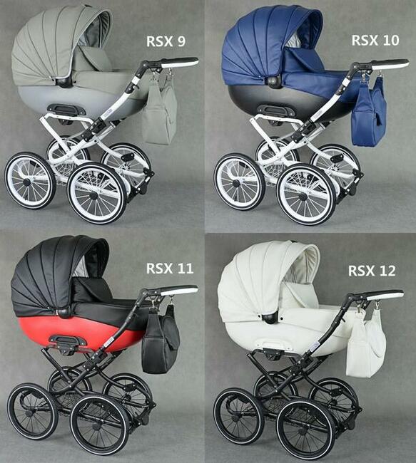 Klasyczny Wózek Dziecięcy Roys Retro Skóra 3w1 Classic