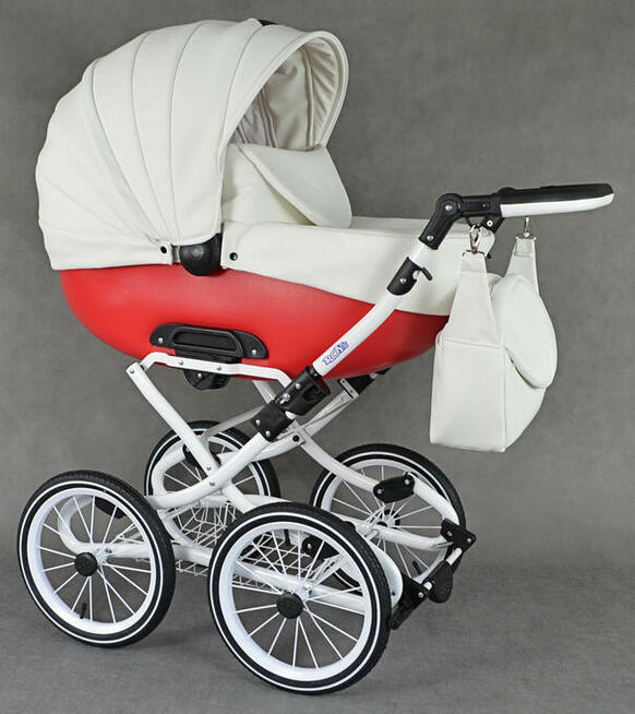 Klasyczny Wózek Dziecięcy Roys Retro Skóra 3w1 Classic