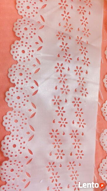 Haft atłasowy nowy ,biały , wysokość 12 cm