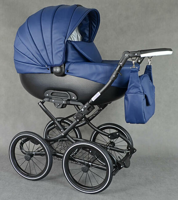 Klasyczny Wózek Dziecięcy Roys Retro Skóra 3w1 Classic