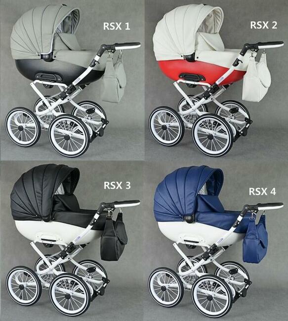 Klasyczny Wózek Dziecięcy Roys Retro Skóra 3w1 Classic