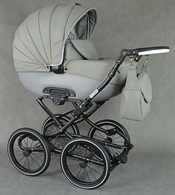 Klasyczny Wózek Dziecięcy Roys Retro Skóra 3w1 Classic