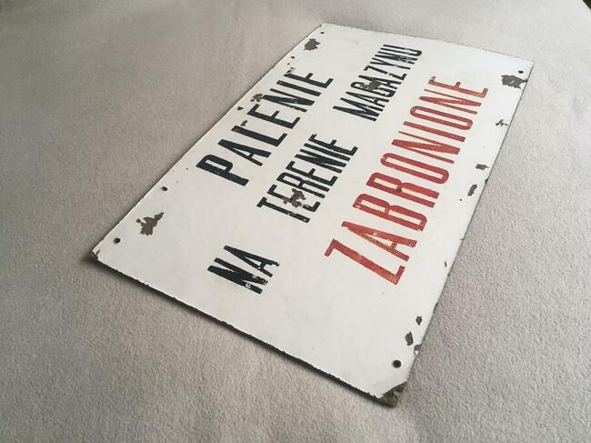 PRL vintage tablica bhp