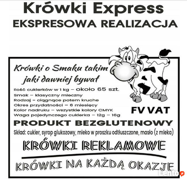 Krówki z logo Tradycyjne na maśle - 5,5kg