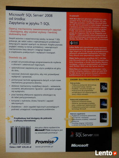 Microsoft SQL Server 2008 od środka. Zapytania w języku T-SQ