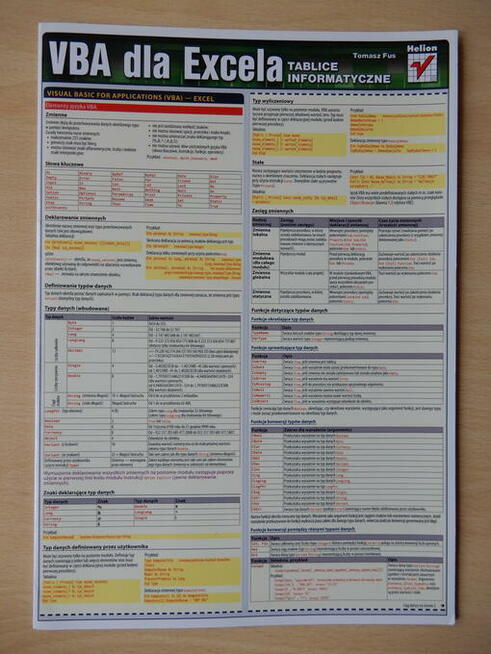 VBA. Tablice informatyczne